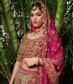 Pink and green meena work bangles