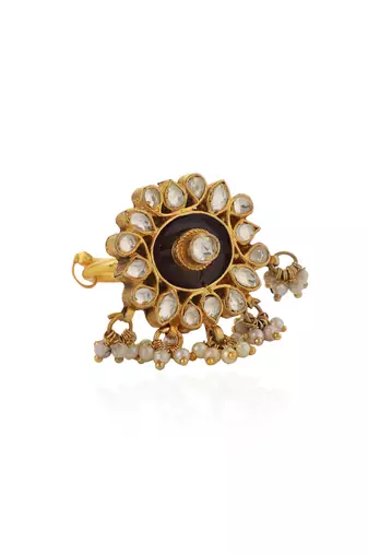 Brown minawork ring