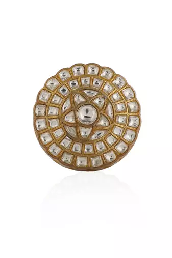 White flower jadtar ring