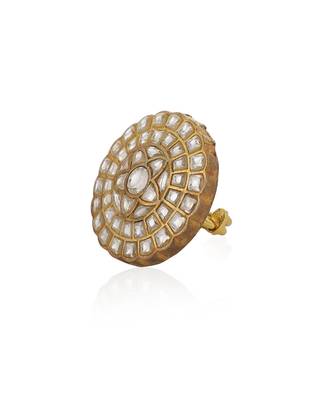 White flower jadtar ring 4