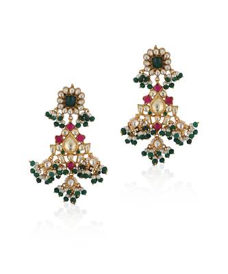 Pink and green necklace set 5
