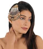 Green & white meenakari passa