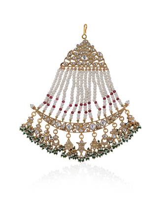 Green & white meenakari passa 2