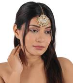 Green & white maangtikka