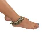 Sea green & white payal