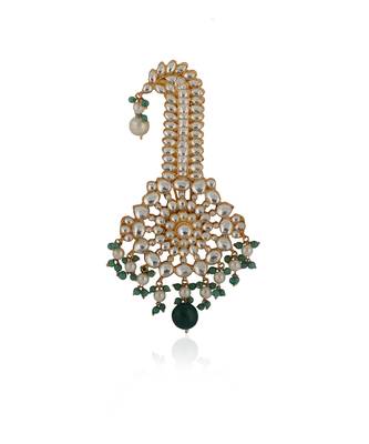 Sea Green & White Naathmani Beads Kalangi 1