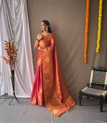 PINK GOREGOUS  TISSUE SILK SAREE