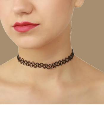 Sparkle delight crystal fabric choker 2