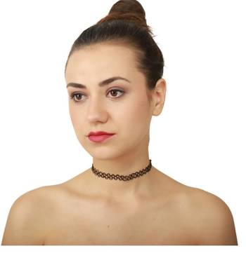 Sparkle delight crystal fabric choker 1