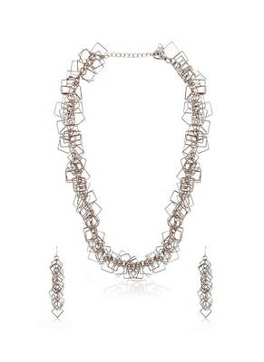 Silver -plated flower handcrafted jewellery set 2