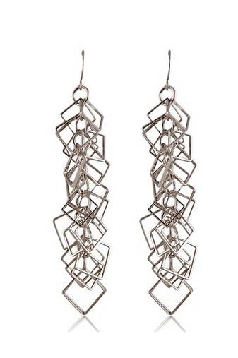Silver -plated flower handcrafted jewellery set
