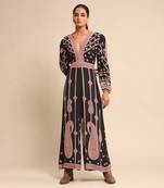 RITU KUMAR Black printed crepe jumpsuit