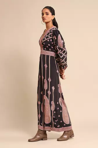 RITU KUMAR Black printed crepe jumpsuit
