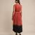 RITU KUMAR Rust ombre viscose silk dress