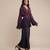Purple ombre viscose silk ensemble sharara set