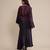 Purple ombre viscose silk ensemble sharara set