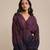 Purple ombre viscose silk ensemble sharara set