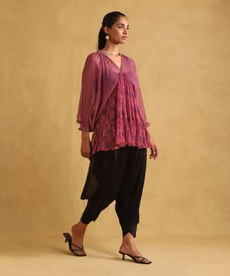 RITU KUMAR Purple printed kurti 2