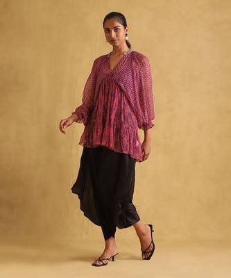 RITU KUMAR Purple printed kurti 3