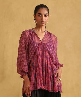 RITU KUMAR Purple printed kurti 5
