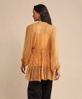 RITU KUMAR Yellow printed kurti 4