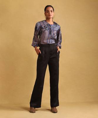 RITU KUMAR Blue micro print kurti 1