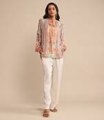 RITU KUMAR Green floral print viscose silk kurti