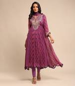 RITU KUMAR Purple embroidered kurta set