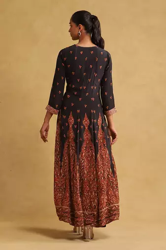 RITU KUMAR Black printed kurta set
