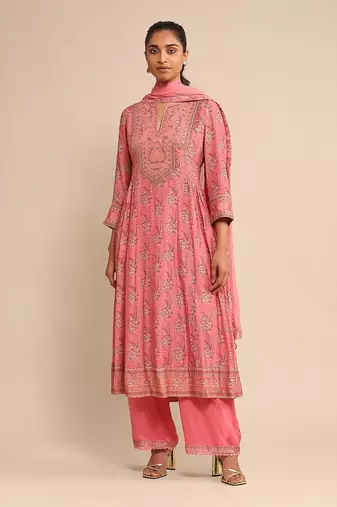 RITU KUMAR Pink printed kurta set
