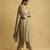 Green printed viscose kurta set