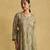 Green printed viscose kurta set