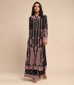 RITU KUMAR Black printed crepe kurta set