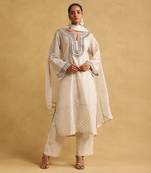 RITU KUMAR Off white embroidered kurta set