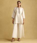 RITU KUMAR Off white embroidered ensemble kurti set
