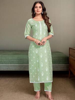 Style Samsara Block Printed cotton blend kurta pant set 1