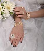 Gold kundan bracelet