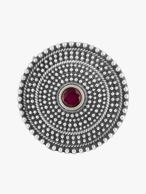 Silver-toned oxidized adjustable ring 5