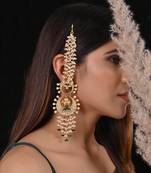 White kundan chain extension chandbaalis