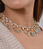 White pearl and gemstone necklace