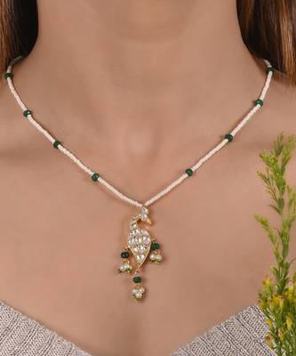 White peacock pendant necklace 1