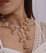 White kundan and pearl necklace