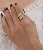 White star jadau kundan and polki ring