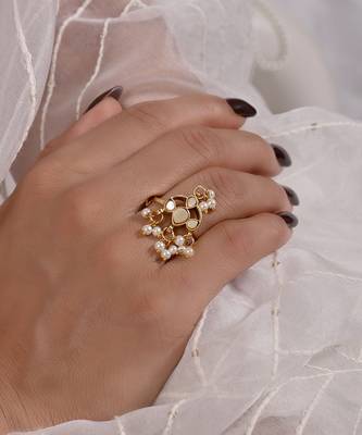 Grey mother of pearl ring 1