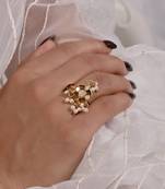 Grey mother of pearl ring