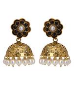 Women 24ct gold-plated hancrafted dome shaped jhumki