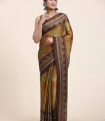 Kiira-Mahendi Printed Chiffon Art Sik Saree