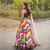 EILARA WOMEN'S MULTICOLOR RAINBOW ZIG ZAG READY TO WEAR LEHENGA CHOLI WITH DIGITAL PRINT AND EMBROIDERY