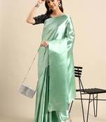 Bollywood Style Designer Satin Silk Saree Party Wear Saree Exclusive Saree With Sequence Work Blouse (Unstitched)