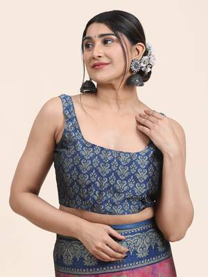  KIIRA PINK   Printed  Chiffon ART SIK SAREE 4